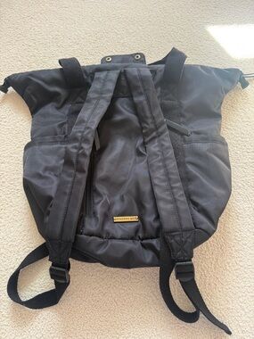 Steve Madden Black Roll-Top Backpack